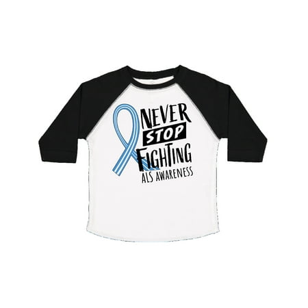 

Inktastic Never Stop Fighting ALS Awareness Gift Toddler Boy or Toddler Girl T-Shirt