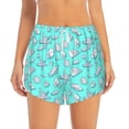 thumbnail image 2 of Balery Seashell And Starfish Pantalones cortos deportivos para mujer con forro y dos bolsillos, elásticos, para entrenamiento, gimnasio, yoga-Medium, 2 of 7