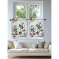 thumbnail image 4 of Retro Mallow Flowers Tier Curtains 36 Inch Length,Sheer Curtains for Bedroom Living Room Window Spring Floral Butterfly Elegant Rod Pocket Drapes Kitchen Curtains Small Half Window 27.5"x36" 2 Panels, 4 of 6