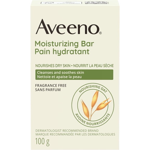 Aveeno Gentle Moisturizing Facial Cleansing Bar for Dry Skin, 3.5 oz