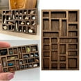 thumbnail image 2 of Miniature Trinket Shelf Crystal Shelf Decor Wooden Jewelry Display Tray, Easy To Use, Miniature Rings Earring Storage Tray Home Decoration, 2 of 9