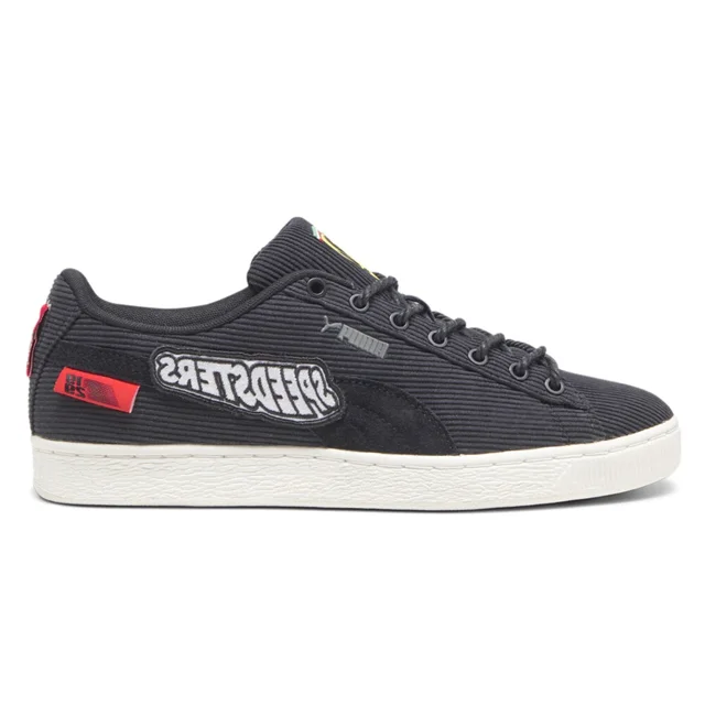 PU & MA Scuderia Ferrari Clyde Garage Crews Lace Up Mens Black Sneakers Casual Sho