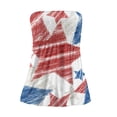 thumbnail image 4 of Women’s 250th Anniversary Tube Top Off Shoulder Sleeveless Patriotic Print Lightweight Polyester Casual Beach Party, 4 of 5