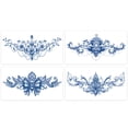 thumbnail image 1 of Tatuajes temporales debajo del pecho para mujeres adultas, 4 hojas de pegatinas de tatuaje de larga duración, tatuaje sexy, 1 of 5