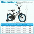 thumbnail image 3 of Costway 16" Kids Bike with Adjustable Saddle Handlebar Removable Training Wheels Handbrake Black, 3 of 10