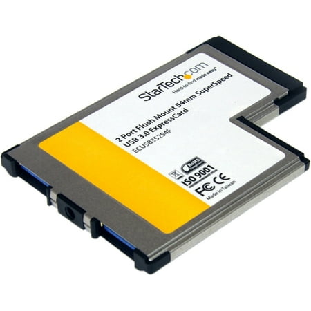 - StarTech.com 2 Port Flush Mount ExpressCard 54mm SuperSpeed USB 3.0 Card Adapter