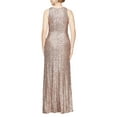 thumbnail image 2 of Alex Evenings Long Sequins Dress with Cascade Ruffle (Womens, Mocha, 14), 2 of 2