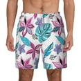 thumbnail image 3 of Uemuo Hawaiian Style Pattern Mens Swim Trunks Quick Dry Board Shorts with Mesh Lining, Stretch Beach Shorts Quick Dry No-Chafing Board Shorts-3X-Large, 3 of 9