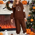 thumbnail image 2 of MKOSPLRT 2 Pieces Girls Outfits Halloween Sweatsuits Pant Set Long Sleeve Athletic Hoodies and Sweatpants with Pockets 2-13Y, 2 of 6