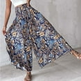 thumbnail image 6 of Angala Women's Vintage Floral High Waist Wide Leg Pants Casual Loose Fit Trousers Soft Stylish Women's Casual Pants, 6 of 6