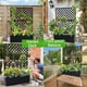 thumbnail image 5 of Historyli Jardineras metálicas con enrejado para exteriores,jardineras elevadas galvanizadas con ruedas y orificios de drenaje para verduras,hierbas y plantas trepadoras,para patio,balcón y terraza, 5 of 8