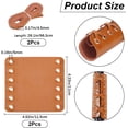 thumbnail image 2 of 1 Pair Leather Motorcycle Handlebar Grip Cover Leather Handlebars Wrap Pads Modification Accessories PU Anti-Slip Adjustable Strap Style Decor for Motorcycles Most Motorbikes 4.33Inch Brown colorful, 2 of 6