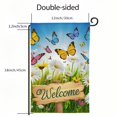thumbnail image 3 of Shangniulu Welcome Spring Daisy Butterfly Garden Flag Double Sided, Floral Flowers Decorative Yard Outdoor Home Decor, Summer Farmhouse Outside House Decoration 12 x 18 White, 3 of 6