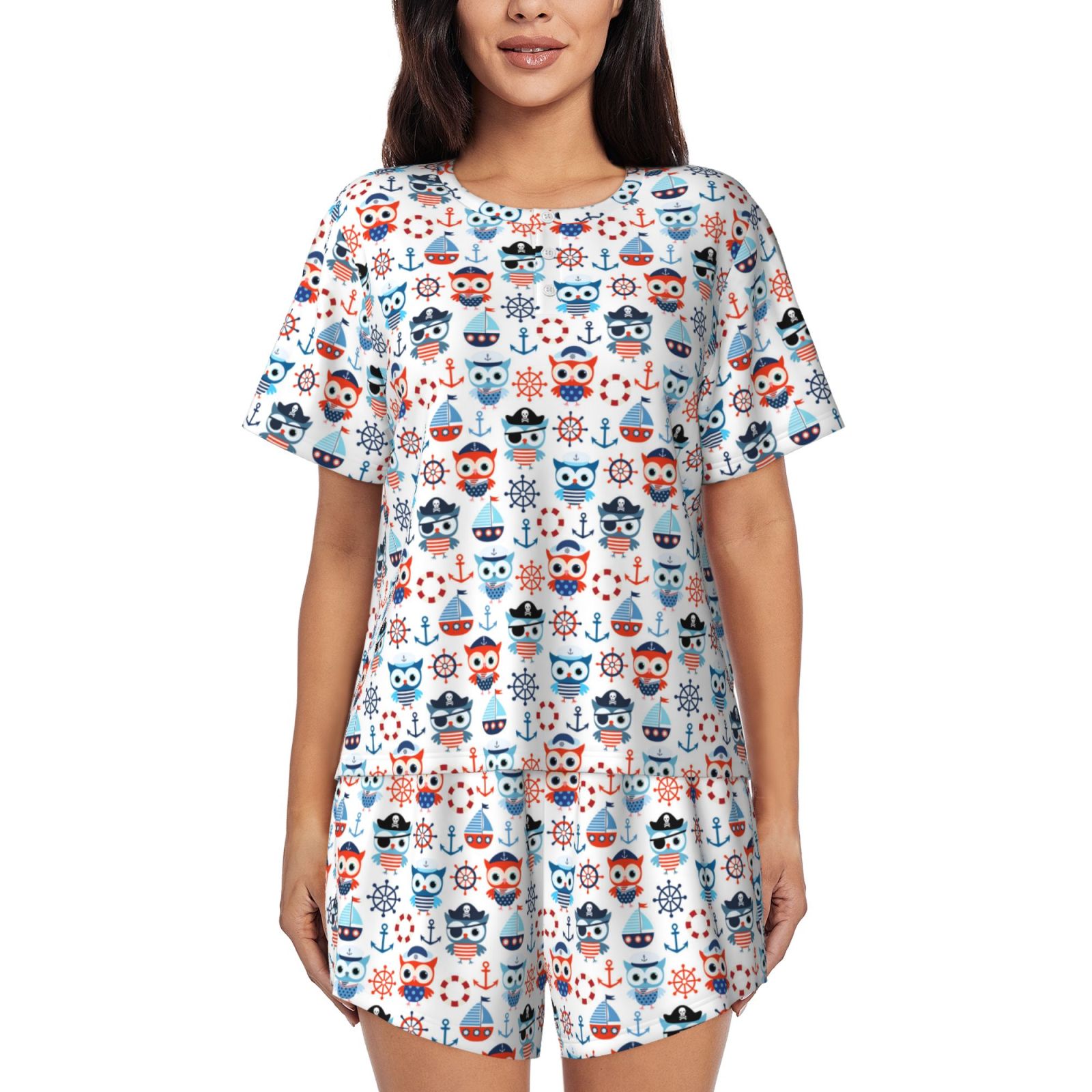 Pyjama Old Navy Hibou Marine - Taille 8 - Neuf Avec étiquettes - Manches Longues