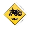 thumbnail image 3 of Tractor Crossing Metal Sign Warning Country Road Street Caution XING Rustic Home Farmhouse Wall Decor, 3 of 6