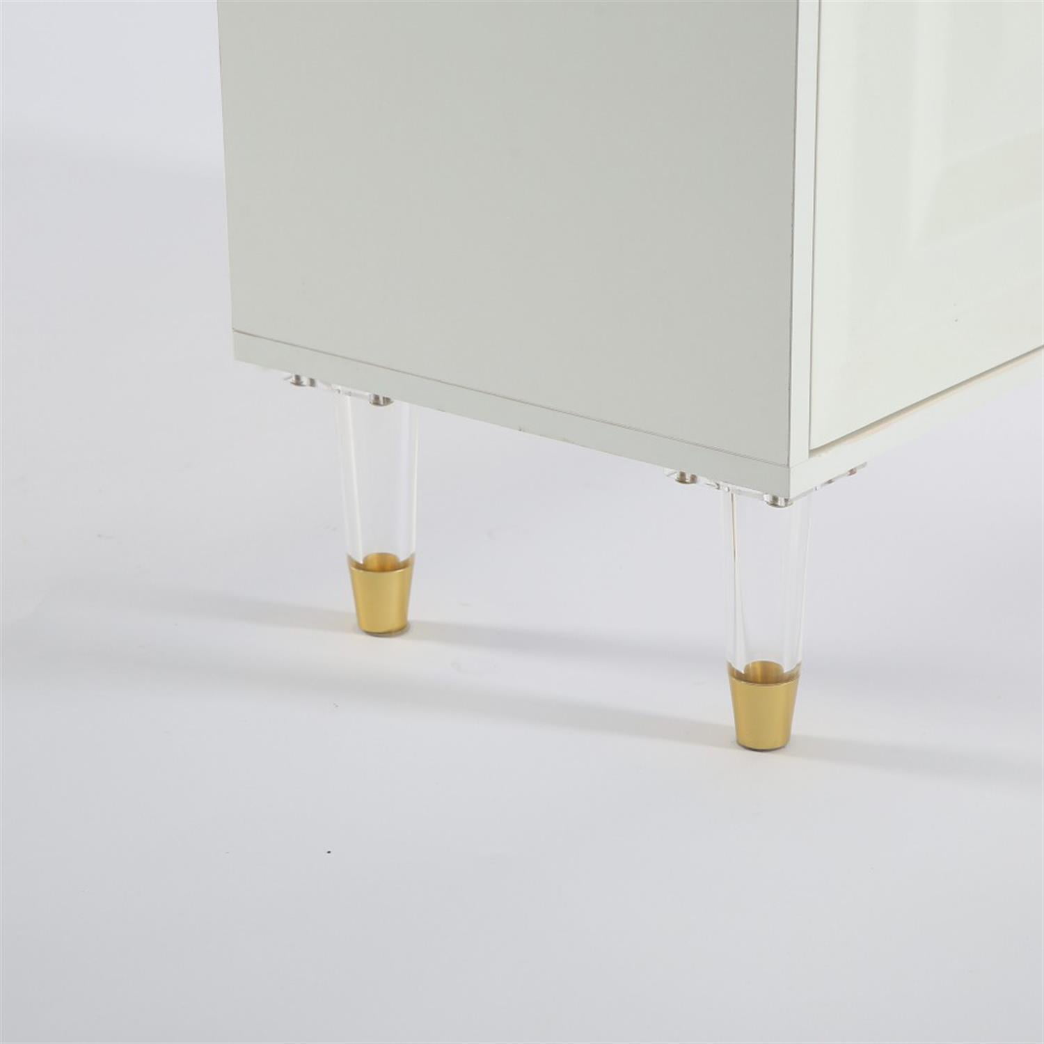 Demi Bonn 63" Sideboard Buffet Storage Cabinet with 4 Doors, Modern Credenza Accent Cabinet for Kitchen Entryway Living Dining Room, White