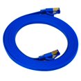 thumbnail image 3 of QualGear RJ45 Cat 7 Ethernet Patch Cable, 10Gpbs High-Speed Cable, 600MHz, Triple-Shielded, Flat, 10 Feet, Blue, 3 of 3