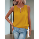 thumbnail image 5 of Chaleco de Moda con Cuello Redondo y Botones, Color Liso, Amarillo, Talla M, 5 of 6