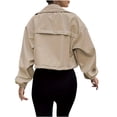 thumbnail image 4 of LOVZFMLL Vestes pour Femmes, Veste Longue Décontractée Polyvalente à Manches Longues avec Capuche, 4 of 4