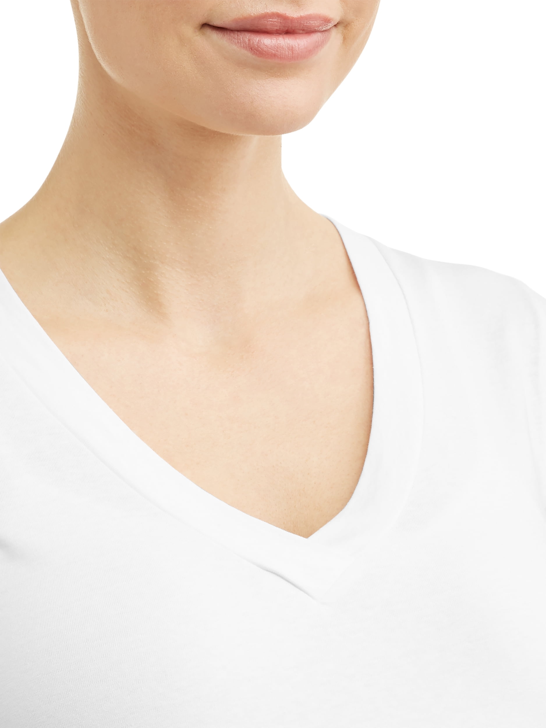 Oh! Mamma Maternity Basic V-Neck Tee With Flattering Side Ruching (Women's and Women's Plus)