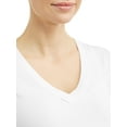 thumbnail image 2 of Oh! Mamma Maternity Basic V-Neck Tee With Flattering Side Ruching (Women's and Women's Plus), 2 of 4