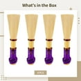 thumbnail image 5 of 4 Pcs Bassoon Reed Medium Soft,Natural Reed,Flat Mouth Design,Purple Wrap,Black Binding,Ideal for Woodwind Players, 5 of 5
