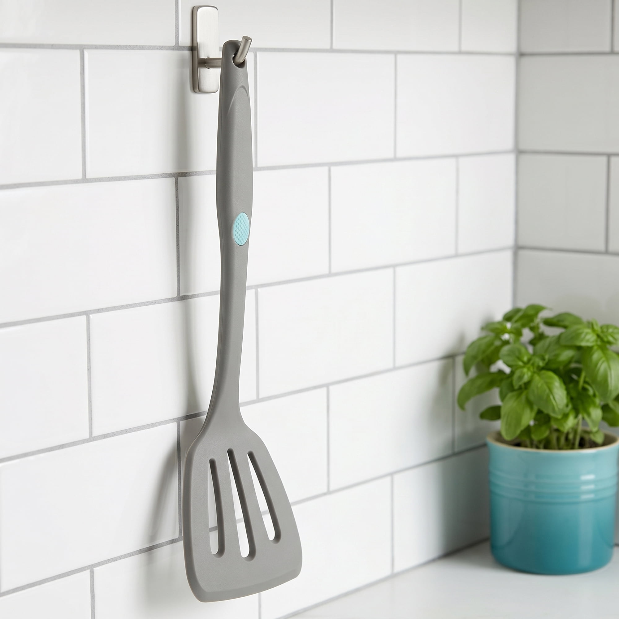 Unique Bargains Portable Kitchen Utensil Spatula Ideal for Flipping Gray 13.2x3.5 in