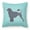 Blue, variant on Carolines Treasures BB3868PW1818 Portuguese Water Dog Checkerboard Green Fabric Decorative Pillow
