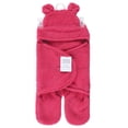 thumbnail image 2 of Hudson Baby Infant Girl Animal Faux Shearling Baby Outdoor Stroller Sack Wrap, Dk Pink, One Size, 2 of 3