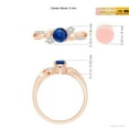 thumbnail image 6 of ANGARA Natural Sapphire and Diamond Twisted Vine Ring in 14K Rose Gold for Women (Size-5mm) | September Birthstone, Birthday, Anniversary, Jewelry Gift for Women | Natural Blue Sapphire Ring, 6 of 10