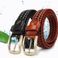 thumbnail image 2 of Ruiboury Élégant Mode Hommes Tresses Cuir Premium Réglable Tissé Choix de Cadeau Noir, 2 of 6