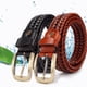 thumbnail image 3 of Jumpingount Cinturón trenzado para hombre a la moda, cinturón de cuero informal tejido ajustable de cuero de primera calidad para pantalones Cinturones Marrón claro, 3 of 6