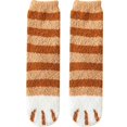 thumbnail image 3 of Calcetines de terciopelo coral para otoño e invierno, bonitos calcetines con garra de gato para mujeres, niñas y niños, calcetines gruesos de tubo medio para dormir, calcetines para el suelo del hogar, 3 of 5