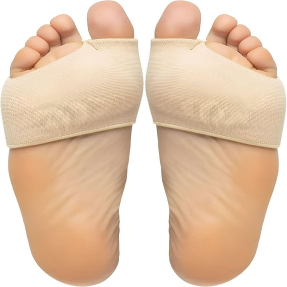 RAGUPEL Silicone Gel Half Insoles Women Men Metatarsal Pads Heels Half Honeycomb Breathable Shoe Relief Moisture Wicking Forefoot Pad (Skin-S)