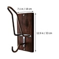 thumbnail image 3 of LOVEVER Headset Stand Motorcycle Helmets Motorcycle Helmet Holder Helmet Display Rack Wall Mount Helmet Holder Motorcycle Helmet Rack Storage Helmet Wood, 3 of 6
