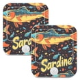 thumbnail image 7 of Yayeee 2-Pack Plug in LED Night Lights with Light Sensors Motion Detectors, Black Sardines Pattern, 7 of 7