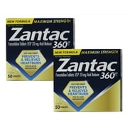 Zantac 360 Maximum Strength 50 Tablets (Pack of 2)