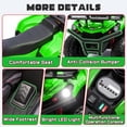 thumbnail image 6 of iRerts 24V Electric Ride on ATV, 24V Kids Ride on Toys for Kids Boys Girls Ages 3-5, Battery Powered Kids Electric Cars with Bluetooth, Music, LED Lights, Front/Rear Storage Racks, Green, 6 of 10