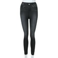 thumbnail image 3 of CBGELRT Elegant Jeans for Women High Waist Female Womens Wide Leg Jeans Women Denim Pants Pocket Slim Leggings Fitness Plus Size Leggins Length Jeans, 3 of 5