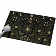 thumbnail image 2 of Whimsical Moon Washable Small Entryway Area Rugs 2'x3', Mysterious Dark Green Cosmic Crystal Moths Floral Washable Throw Rug Non-Slip Sturdy Edge Binding Carpet for Front Door Floor Room Entry, 2 of 9