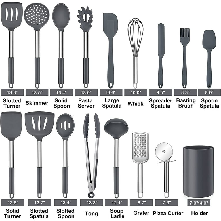 Silicone Cooking Utensil Set,Kitchen Utensils 17 Pcs Cooking Utensils  Set,Non-stick Heat Resistant Silicone,Cookware…, Our Kitchen Madness