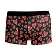 thumbnail image 4 of Mens Underwear Boxer Briefs Heart Print Trend Stretch Comfortable Cotton Underpants Elastic Waistband Soft Breathable Trunks Black L, 4 of 4