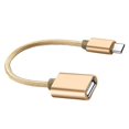 thumbnail image 1 of 2x Adaptador a USB Cable Conector de Sincronización de Datos OTG Hugo Cable de datos de host USB C OTG, 1 of 10