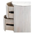 thumbnail image 4 of Carolina Classics Kingston 2-Drawer Round Wood Accent Table in Whitewash, 4 of 4