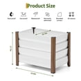 thumbnail image 2 of 2-Pack Aluminum Raised Garden Beds with Legs – Deep Metal Planter Boxes with Drainage Holes and Rounded Safety Edges – Outdoor Patio, Balcony, Vegetable & Flower Gardening – White, 60x40x45cm, 2 of 7