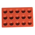 thumbnail image 3 of Molde de Silicona Rectangular Semi Macarena para Hornear de Media para Chocolate Pastel Gelatina 15 agujeros rojo, 3 of 8