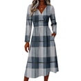 thumbnail image 4 of Floral Dress for Women Plus Size Flowy Casual V Neck Wrap Dress Long Loose Casual Floral Dresses, 4 of 6