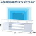 Xukmct Entertainment Center for 70 Inch TV, LED Media Storage Console