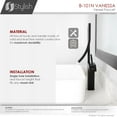thumbnail image 2 of Stylish Ht 17 ½" Matte Black Single Handle Vessel Bathroom Faucet B-101N, 2 of 12