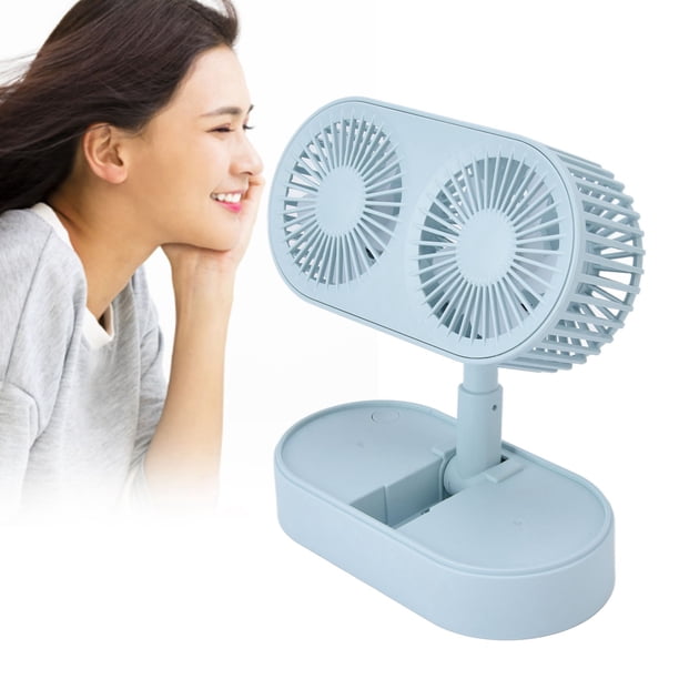 Ventilador de doble hoja diseño plegable de ventilador de escritorio ajustable en ángulo para oficina para dormitorio para sala de estar ANGGREK Otros